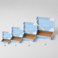Boîte d'expédition en carton ondulé Kraft avec logo personnalisé, pliable, emballage en papier pour vêtements, cadeaux, OEM ODM