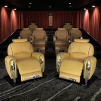 Luxuriöses Modernes Echtleder-Elektrisches Relaxsofa mit Massagefunktion für Zuhause & Hotel zur Nutzung im Heimkino