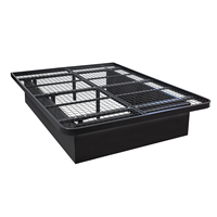 Lit plateforme double en métal de style moderne, mobilier de chambre simple avec base en acier pour hôtels