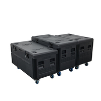 Boîte de transport PE portable à roulettes à prix d'usine pour utilisation sur scène, Flight case économique pour équipement de concert et câbles de signalisation
