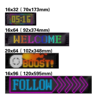 Écran LED matriciel pour voiture USB, 5V RGB, contrôle par application, motifs flexibles, graffiti, défilement, éclairage intérieur automobile
