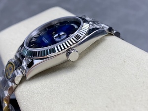 Reloj Mecánico Impermeable de la Mejor Calidad, 40 mm, Fábrica AR, Acero 904L, Movimiento ETA 3255, 228239, Peso 208 g, Azul Degradado - Product Image 4