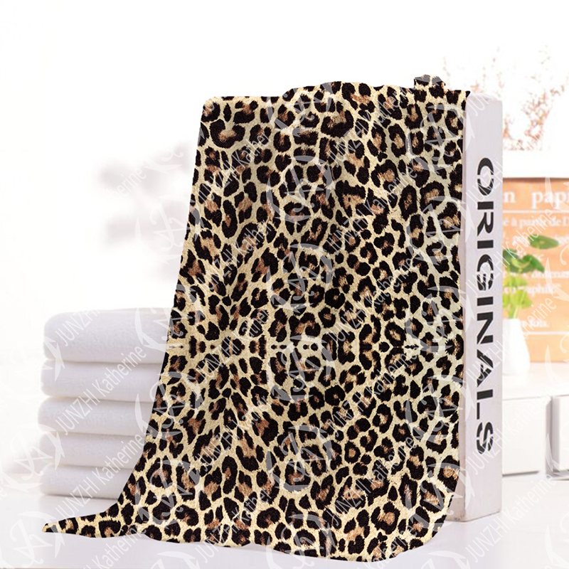 Cheap Custom Print Serape Cow Leopard Microfiber Hand Towel