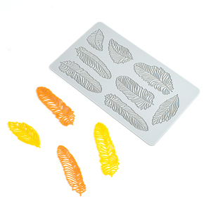 Molde de Silicona con Diseño de Pluma y Encaje para Repostería, Chocolate, Fondant, Decoración de Pasteles y Azúcar LFM-516 - Product Image 4