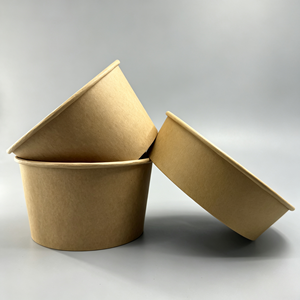 High Stiffness Paper Bowl Single Side PE Coated Eco-friendly Custom Shape for <b>Disposable</b> <b>Food</b> <b>Container</b> - Product Image 2