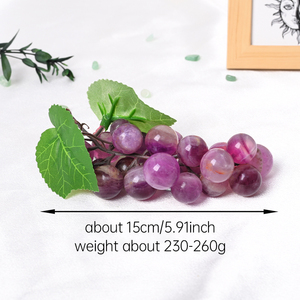 Hot Bán Nhân Tạo Nho Pha Lê fluorite Khắc Trái Cây Trang Chủ Trang Trí Nho Bó - Product Image 4