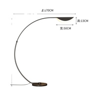 Lámpara de pie curva nórdica moderna al por mayor, luz decorativa de lujo creativa para decoración de villas, hoteles y hogares