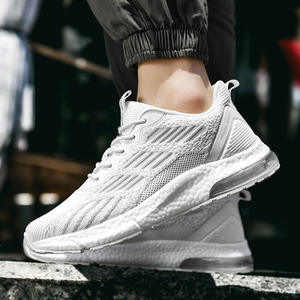 Chaussures de marche pour hommes, nouvelle collection automne, rehaussantes, respirantes, à fermeture chaussette, chaussures de sport tricotées anti-odeur, vente en gros - Product Image 2