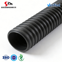 Tuyau ondulé double paroi en PEHD DN50-160mm SN8 haute résistance aux températures pour drainage souterrain (vente en gros)