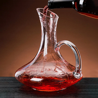Decantador de Vino de Cristal Transparente Estilo Nórdico Personalizado, Jarra de Vidrio de 1.5L para Vino Tinto, Juego de Decantadores