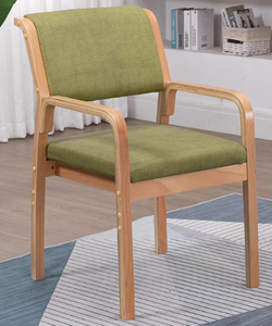 Ev ofis oturma odası için arkalık ile Modern yemek masası sandalyesi ahşap şezlong koltuklar - Product Image 2