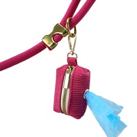 Support de sacs à déjections canines en jean SinSky, distributeur de sacs à déjections pour chien mignon, attache pour laisse, distributeur de sacs à déjections en velours côtelé pour extérieur