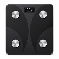 Balance intelligente professionnelle pour la graisse corporelle et le poids corporel, balance de salle de bain numérique haute précision avec écran LCD, application Bluetooth