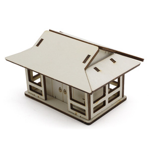 Kit de modelo de casa miniatura de madera para niños, juguete de arquitectura educativo STEM para edades de 7 a 9 años - Product Image 3