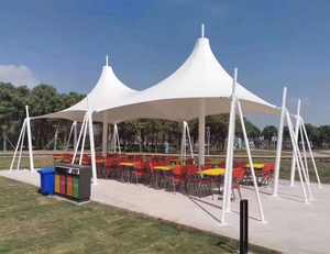 Toile de membrane en PVC tendue imperméable blanche pour auvent de toit, rouleau de tissu en PVC <span class=keywords><strong>ou</strong></span> <span class=keywords><strong>acrylique</strong></span> laqué pour la construction de structures et de canopies - Product Image 5