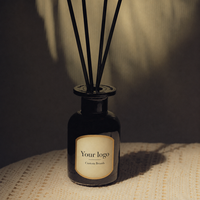 Diffuseur de parfum rond de luxe avec logo personnalisé, 100 ml, parfum d'orchidée noire, étiquette privée, décoration d'intérieur, vente en gros, emballage cadeau