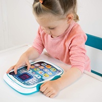 Tableta electrónica de aprendizaje para niños pequeños, juguete con botones coloridos, música, luz, ordenador interactivo de simulación, juguete educativo temprano para niños