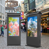 Totem de panneau d'affichage d'affichage de joueur de publicité de batterie d'énergie solaire
