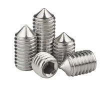 Offres Spéciales M3 M4 M5 M6 M8 M10 M12 Vis de réglage à tête hexagonale en acier inoxydable Vis de réglage à tête plate hexagonale en acier au carbone