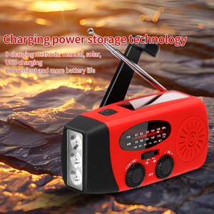 วิทยุพกพาฉุกเฉินพลังงานแสงอาทิตย์และมือหมุน พร้อม <span class=keywords><strong>AM</strong></span>/FM และคลื่นวิทยุพยากรณ์อากาศ ไฟฉาย และแบตสำรอง 2000mAh - Product Image 6