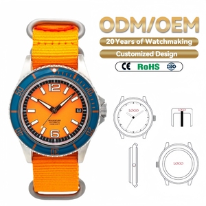Orologio Meccanico Personalizzato con Movimento NH35A, Etichetta Privata, Orologio <span class=keywords><strong>da</strong></span> Polso Casual <span class=keywords><strong>da</strong></span> Uomo Blu con Cristallo K1 Temprato - Product Image 1