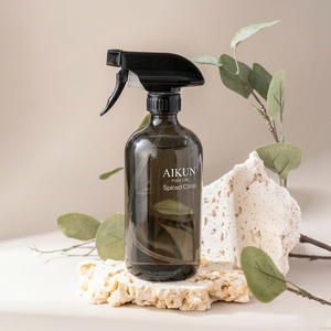 Aikun Low MOQ Matte Black PET 500ml 250ml Long Lasting Custom Scent Adhesive Label Foil <b>Box</b> Room Spray <b>Gift</b> Set for Ecommerce - Product Image 2