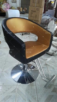 Chaises de coiffure de style nordique moderne Ensemble de meubles de salon de coiffure Chaise de salon marron pour la coupe de cheveux