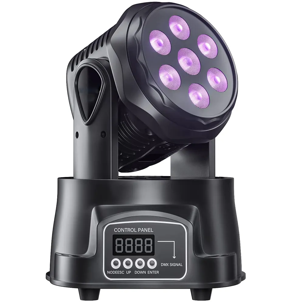 OEM DMX Iluminação Par Estágio Feixe De Luz RGB Moving Head DMX 512 Som Ativado Rotating Party DJ Disco Club Iluminação De Casamento DMX