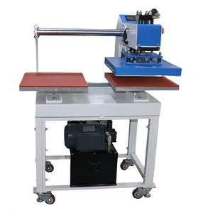 Prensa de estampado en caliente hidráulica de doble estación ascendente para camisetas y bolsas de tela - Product Image 2