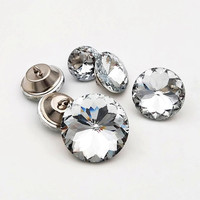 Grosir Tombol Kristal 18/20/25/30Mm Redbud Sofa Bed Dinding Diamante/Berlian/Bening Jok Kepala Tombol Kaca