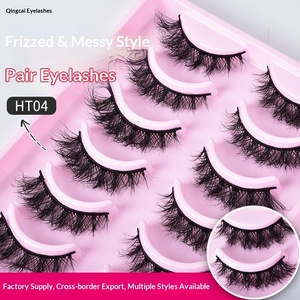 Pestañas Postizas de Pelo Sintético con Estilo <span class=keywords><strong>Despeinado</strong></span>, Modelo HT10, 10 Pares por Paquete, Gran Valor, Tridimensionales, Gruesas y Voluminosas - Product Image 4