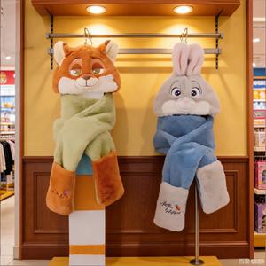 Juguete de Peluche de <span class=keywords><strong>Zorro</strong></span> de Dibujos Animados, Moderno y Elegante, Adorable Conejo Judy con Gorro, Bufanda y Guantes, Regalo Todo en Uno para Niños - Product Image 3