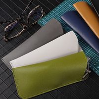 Étui à lunettes en cuir PU souple, pochette de voyage pour hommes, femmes et enfants, marron