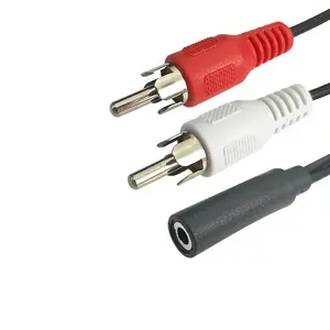 Alta qualidade 3.5 Stereo iniciais 2RCA macho audio cable