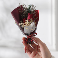 Bunga Kering Berwarna-warni Buatan Tangan, Buket Kecil Bintang Berbintang, Bunga Awet, Bunga Artifisial, Dekorasi Hari Valentine, Lembut