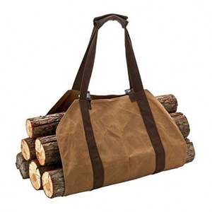 Échantillon gratuit : C'est un porte-bûches et sac de transport en toile cirée personnalisé, robuste, imperméable et ciré. - Product Image 5