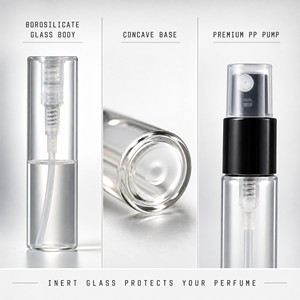 Flacon pulvérisateur <span class=keywords><strong>de</strong></span> <span class=keywords><strong>parfum</strong></span> <span class=keywords><strong>vide</strong></span> rechargeable en verre borosilicate 2ml 3ml 5ml avec logo personnalisé, directement <span class=keywords><strong>de</strong></span> l'usine - Product Image 2