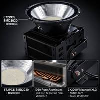 Projecteurs LED 600W à détecteur de mouvement, haute luminosité SMD 3030, grand angle, pour parkings et événements