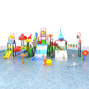 Tùy chỉnh nhựa Playhouse hồ bơi thiết bị trẻ em sân chơi ngoài trời Sử dụng công viên nước trắng Công viên trượt để bán - Product Image 2