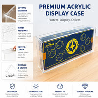 Étui de présentation en acrylique magnétique personnalisé, écologique, anti-jaunissement, anti-lumière bleue, pour boîte de collection Lorcana 1ère édition, protection transparente