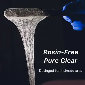 Rosin-free clear wax for face even for short beard Hypoallergenic hot wax apply thinly and smoothly and fast dry low temperature
