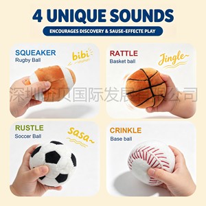 Baby Sports Bag Stuffed Plush Play Set Baby Gift Toys for <b>Toddler</b> Sensory Toys - Product Image 6