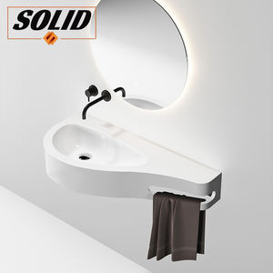 Petit appartement toilette triangulaire salle de bain armoire coin lavabo coin lavabo combinaison pierre artificielle triangle bassin - Product Image 1