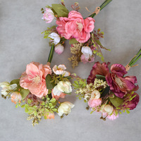 Fleurs artificielles en soie haut de gamme Tmall Wholesale pour arrangements de table de salon, bouquets de mariée, bouquets d'orchidées argentées