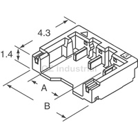 QZ BOM JST CONN HEADER SMD R/A 2POS 1.2MM BM02B-ACHSS-GAN-TF(LF)(SN)