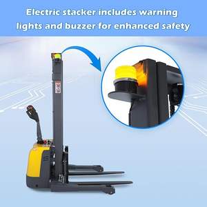 Apilador Eléctrico Flexible de 1500 kg, Transpaleta Manual con Alturas de Elevación Opcionales para Tareas de Almacenamiento en Almacenes de Múltiples Niveles - Product Image 3