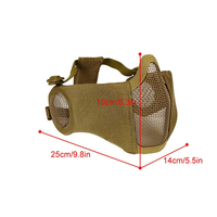 Masques tactiques de protection ajustables Gina pour le bas du visage, pour la chasse et les activités de plein air