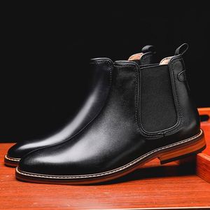 2025 Men's <b>High</b> Quality Chelsea Boots Leather Men's Shoes - Product Image 2