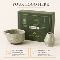 Ensemble de thé matcha japonais en bambou personnalisé avec logo, fouet, cuillère, bol à matcha, support en céramique, fouet à matcha fait à la main, kit
