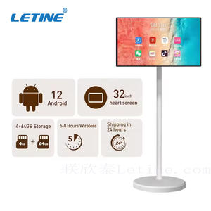 Miglior Prezzo Smart <span class=keywords><strong>TV</strong></span> Portatile Android da 32 Pollici per Interni Televisione con Display LCD Schermo Mobile Touch Screen Wireless con Ruote - Product Image 2